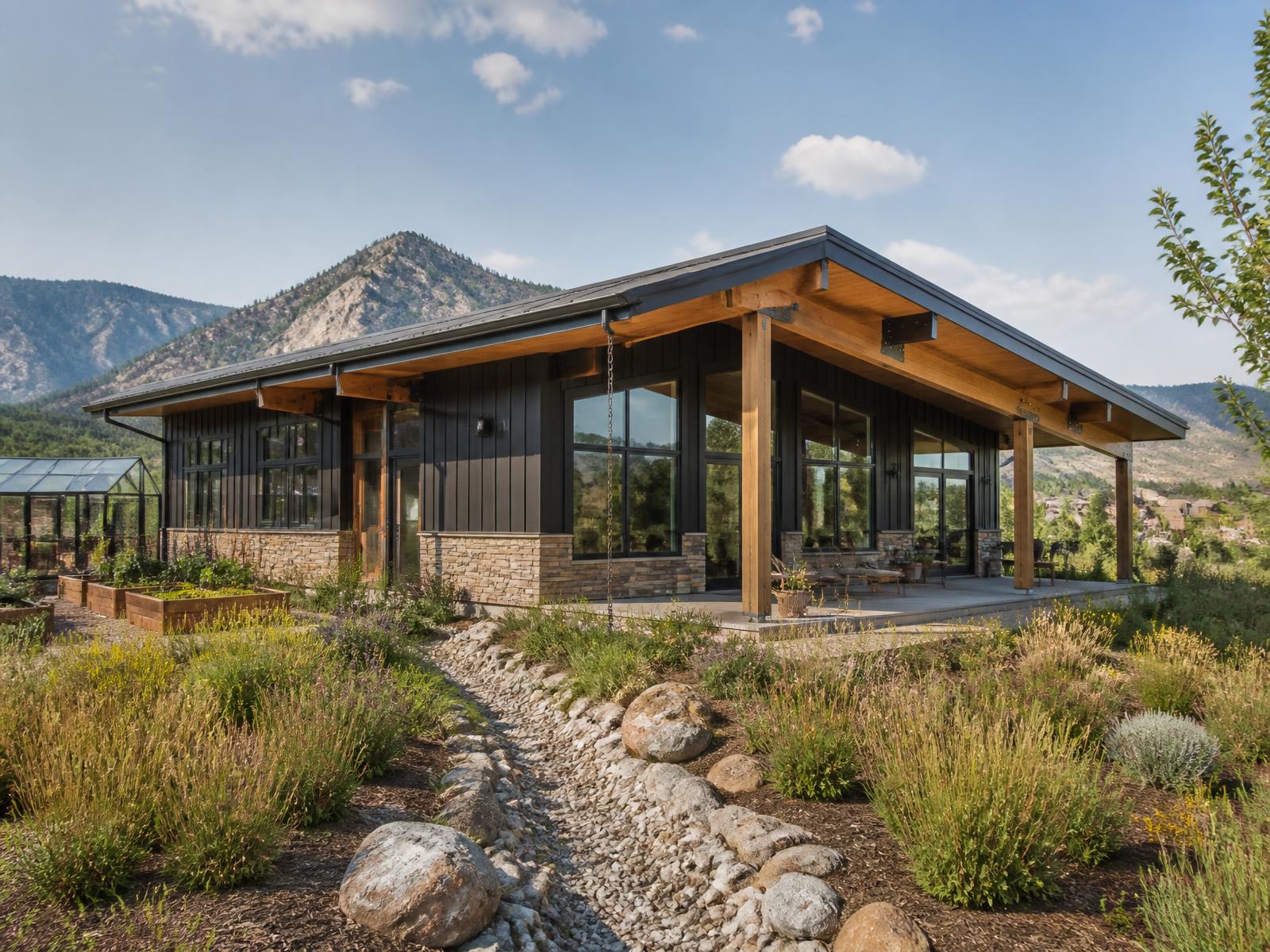 High-performance mountain home sited for winter sun